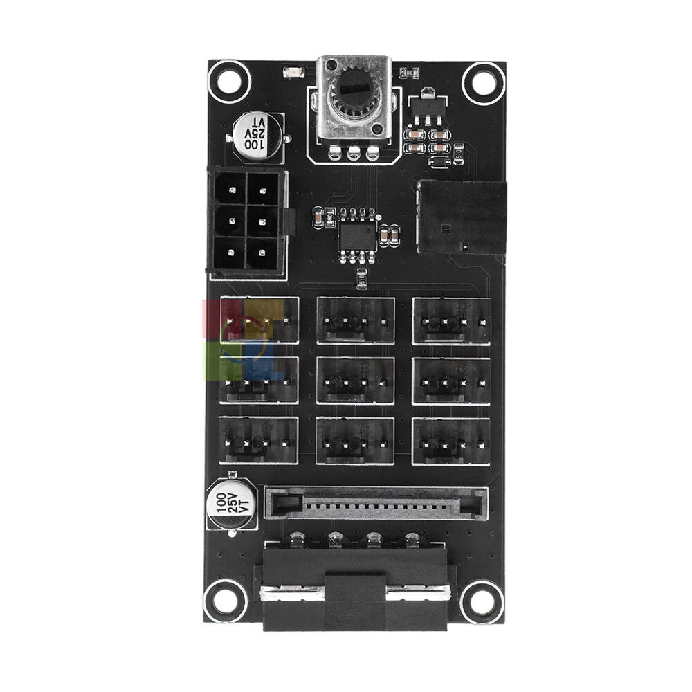 Computer Chassis PWM Violent Fan Speed Controller 9CH High-Power Hub Controller
