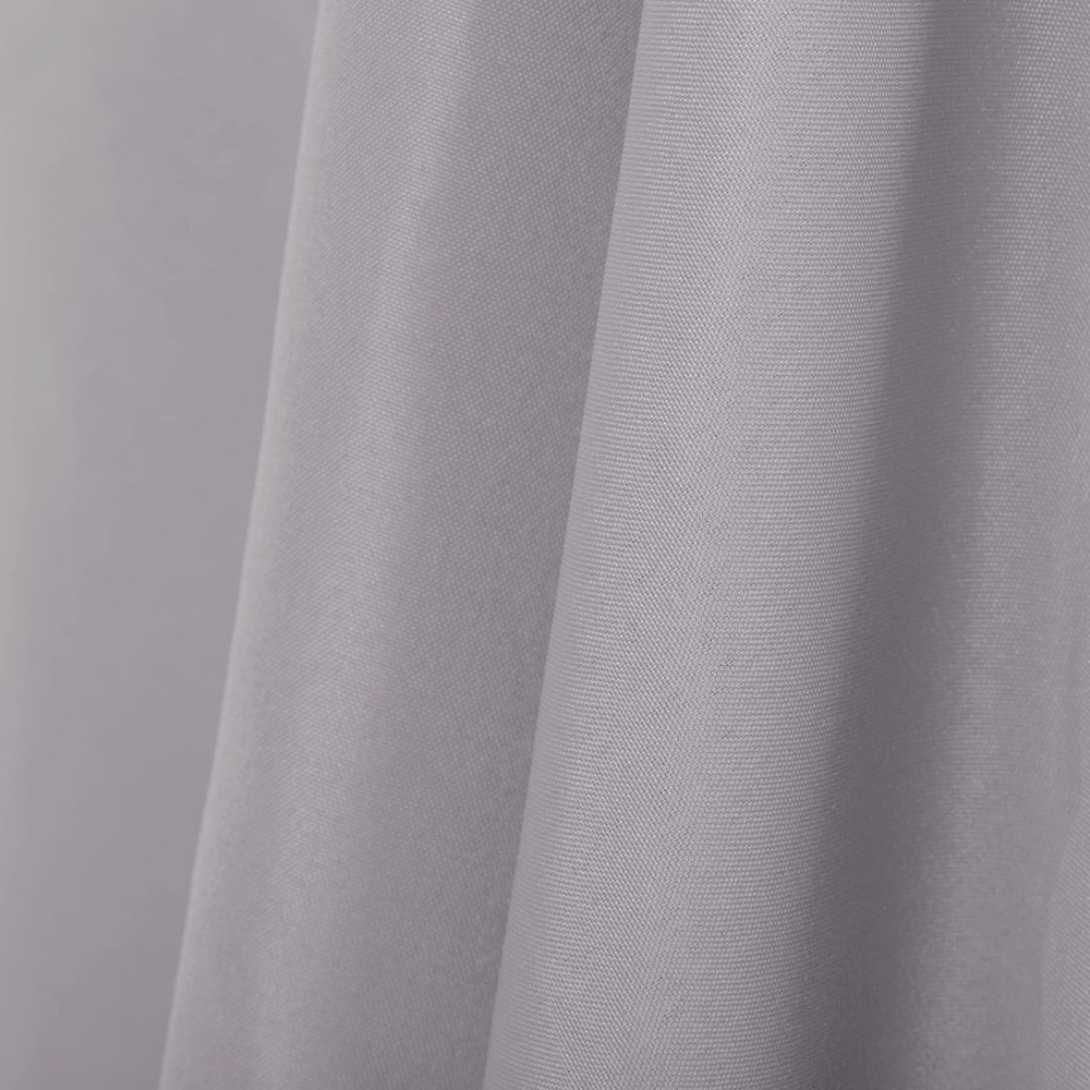 60x120 Inch Silver Rectangular Tablecloth Polyester Fabric Wedding Party 2 PCS