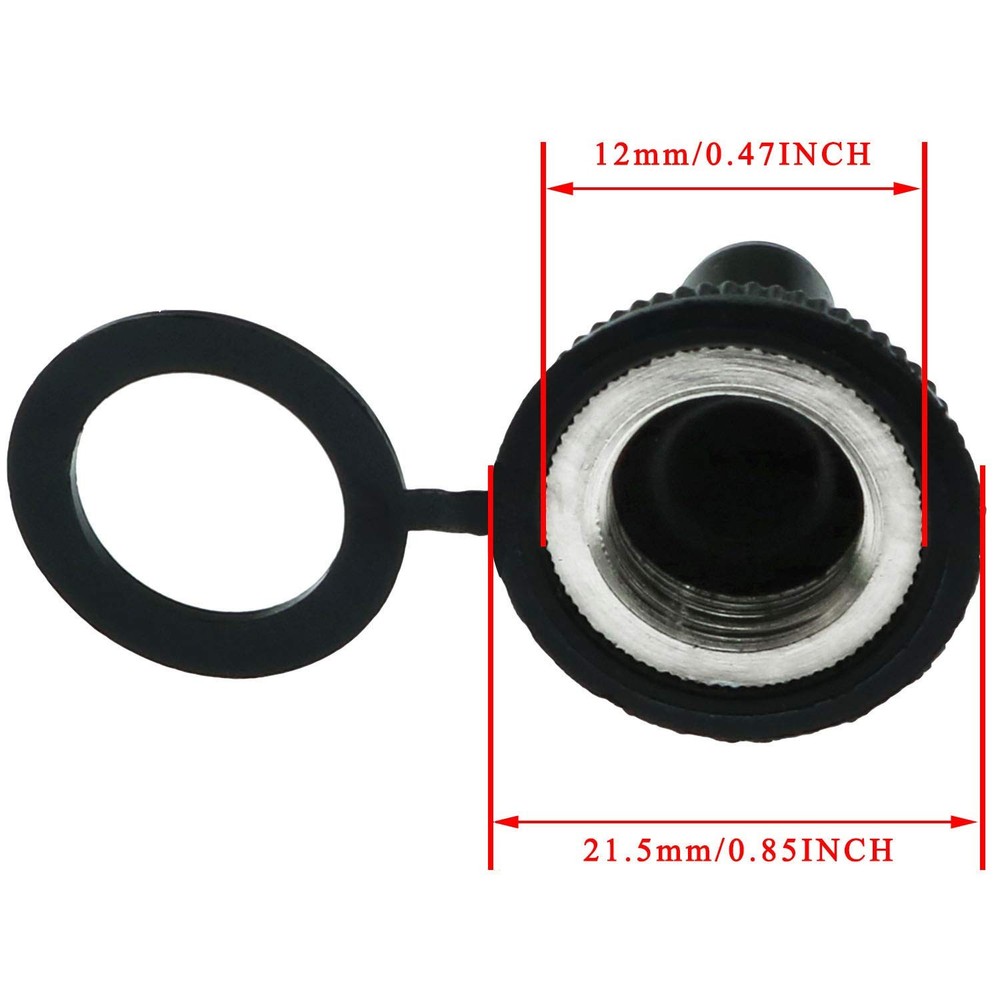 MEETOOT 12pcs Button Switch Waterproof Dust Proof Cap 12mm Rubber Electrical...