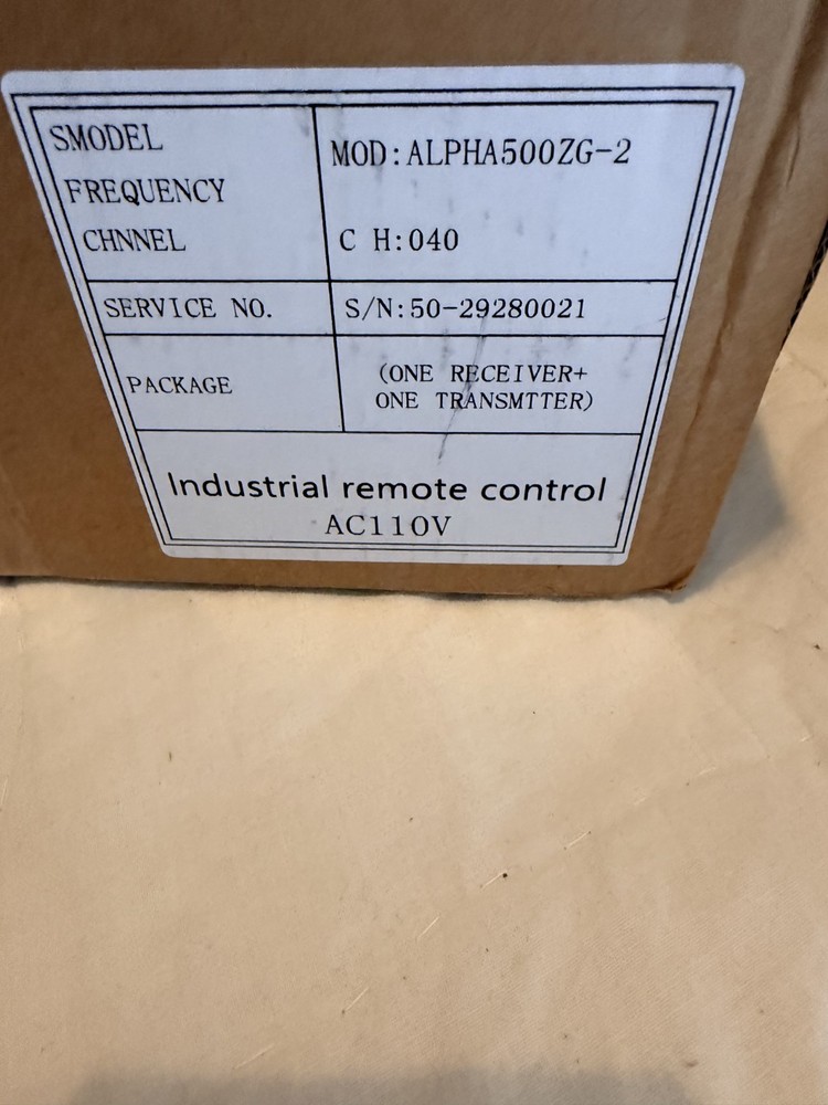 Alpha 500ZG-2 Mini Hoist Crane Wireless Remote Control