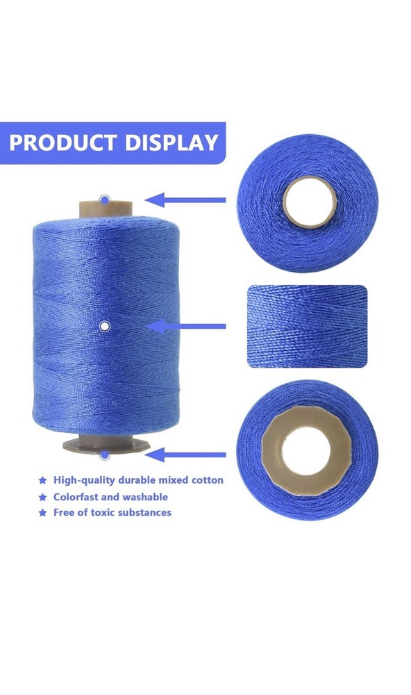 SHRJ 24Pcs Sewing Thread Spools Set 1000 Yards Per Spool Mixed Cotton Threads...