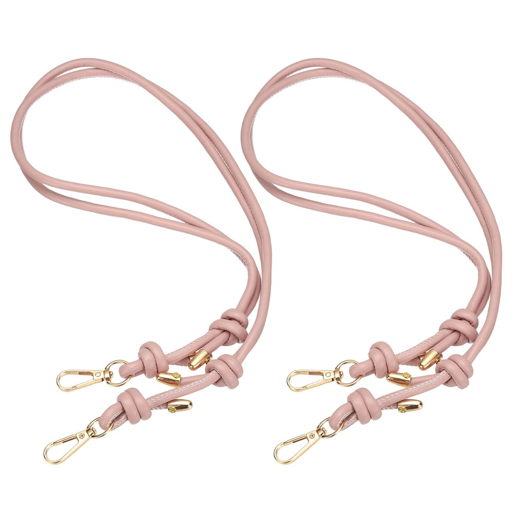 2Pcs Leather Purse Strap 34.65" Strap Replacement with Clasp, Pink