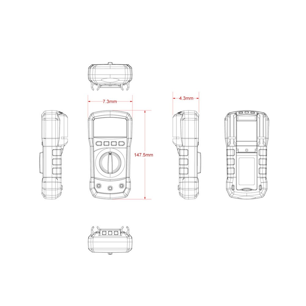 ADM01 DMM Digital Multimeter Hand-held LCD Display Auto Range AC/DC Voltage