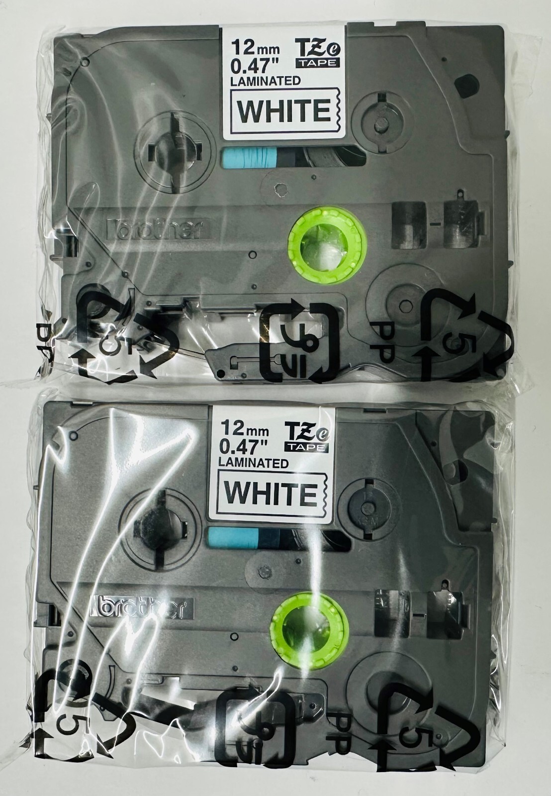 New Genuine Brother P-Touch TZe-231 2PK Black on White Tape Bag