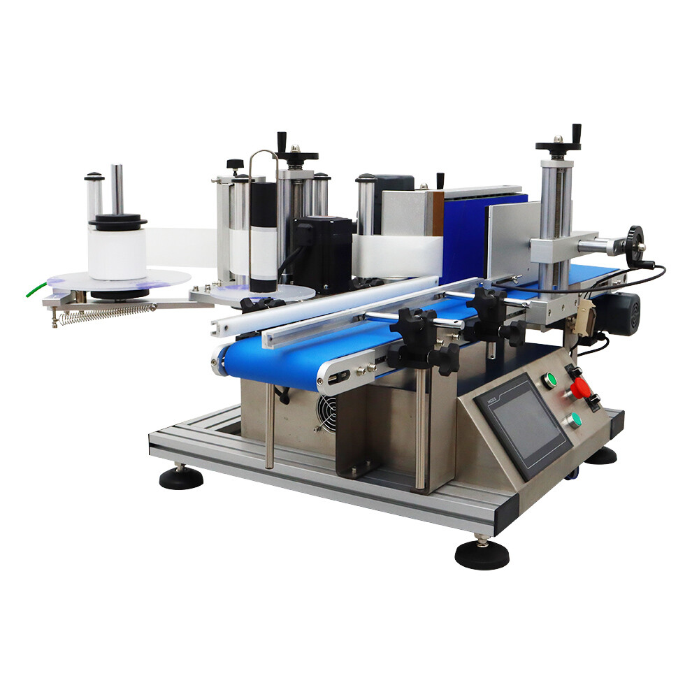 TECHTONGDA Automatic Desktop Conveyor Round Bottle High Speed Labeling Machine