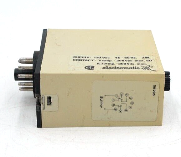 ELECTROMATIC S-System SB205- 120V Interval On Relay DPDT 5 Amp