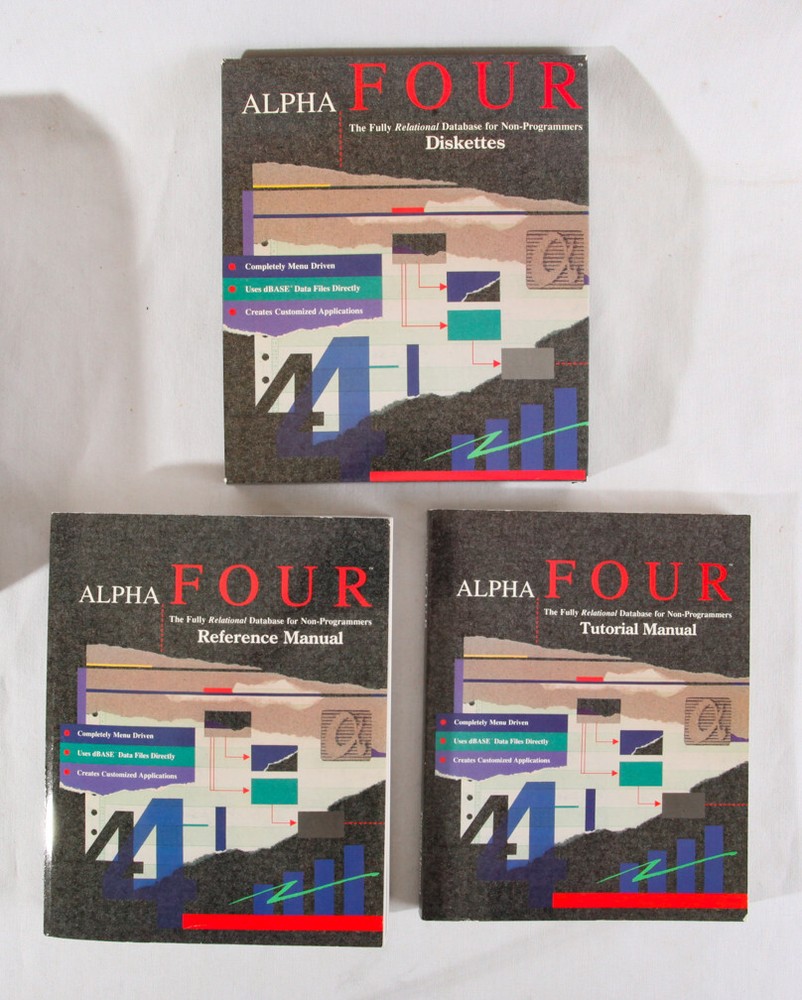 Alpha Four, Evaluation Copy, 2 Books and Software in Case