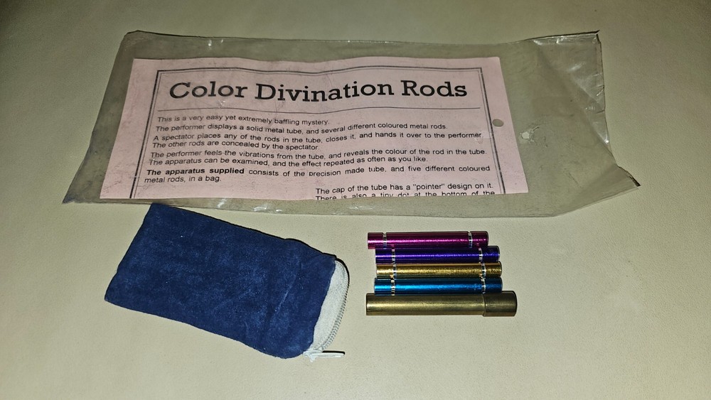 Vintage Color Divination Rods Magic Trick Illusion Close Up