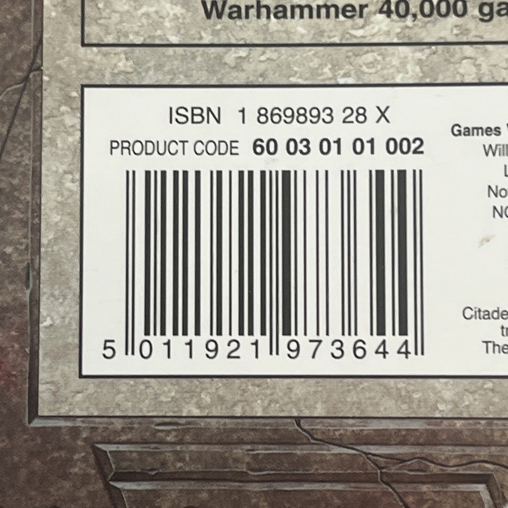 Warhammer 40k Games Workshop 2001 - Codex Space Marines 3rd edition