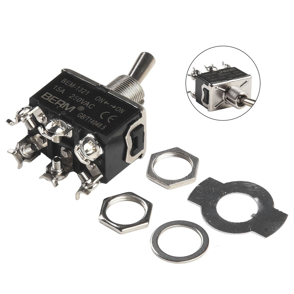 Tact Switch Button Switch 20A125VAC 500VDC 50m??max DOUBLE POLE ON/OFF/ON