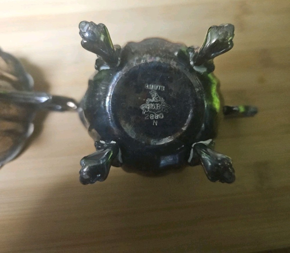 Vintage Silver Plated Creamer & Sugar Dish. Please See Markings.