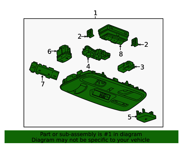 Genuine GM Overhead Console 84661753