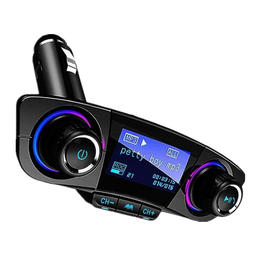 Bluetooth 4.0 Car Wireless FM Transmitter Adapter 2USB PD Charger AUX Hands-Free