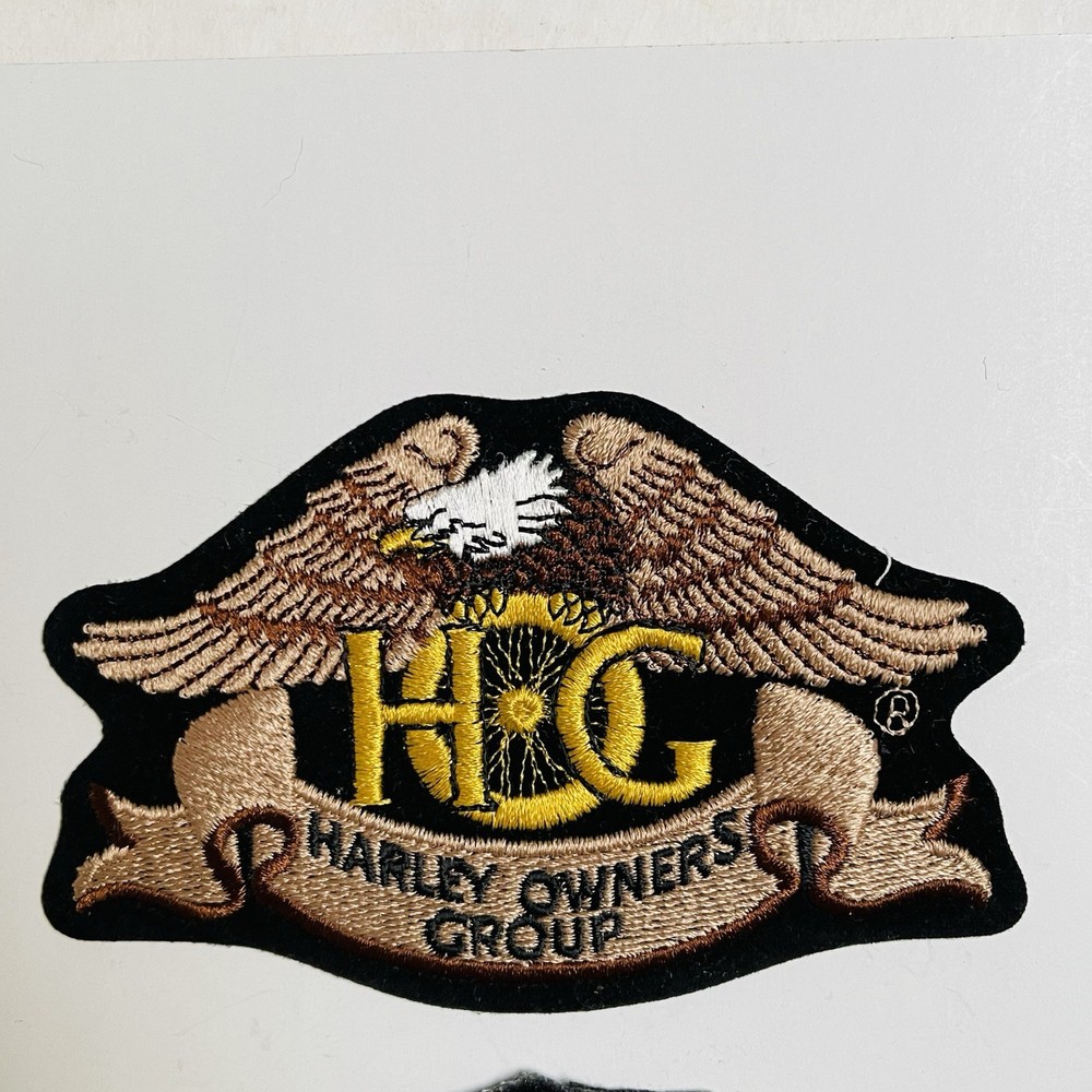 VTG Harley Davidson Patch HOG Eagle Jacket Vest Owners Group Wing Iron on Patch
