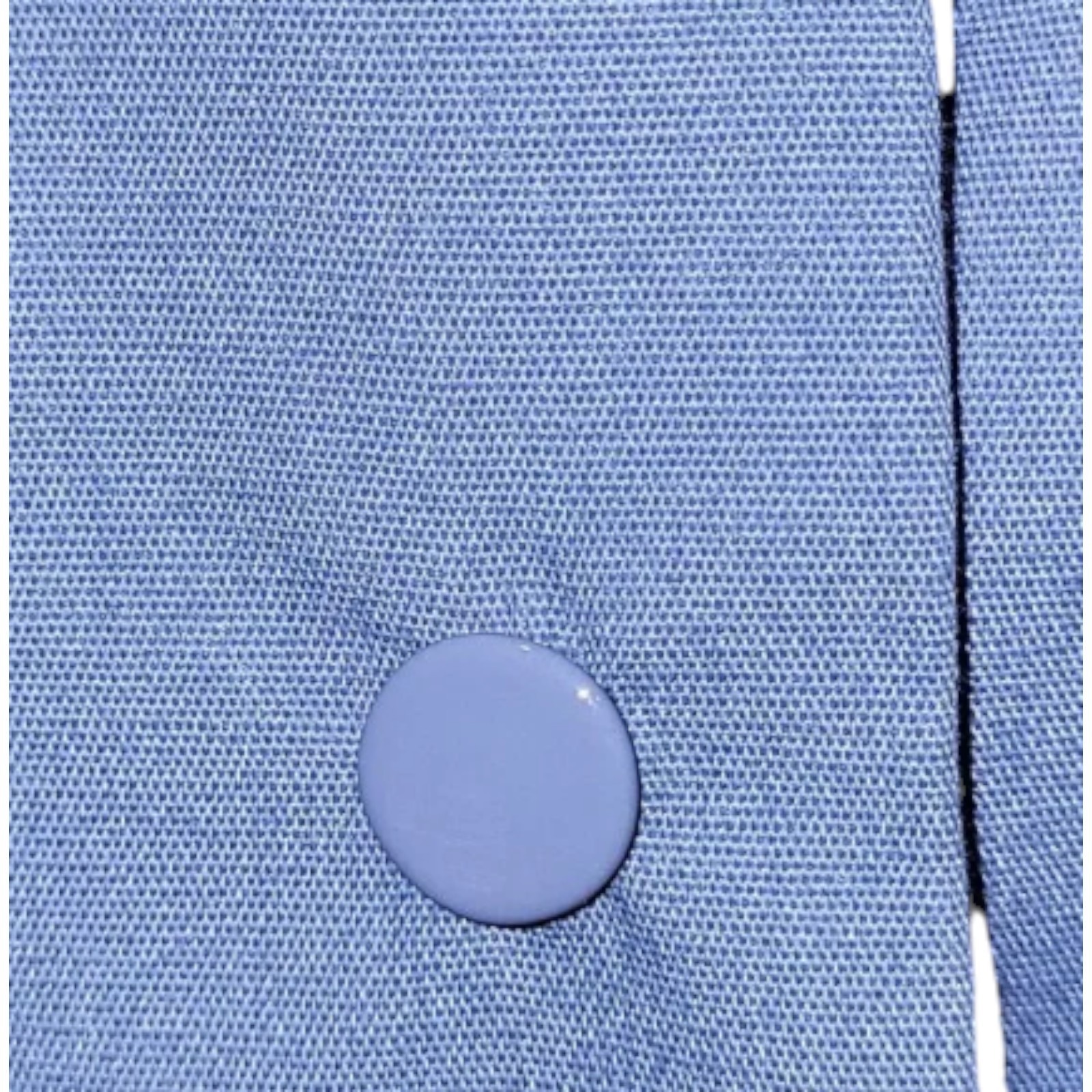 NEW Landau X-Large Blue Cotton Medical Scrub Jacket Snap Front Rib Cuffs Pockets