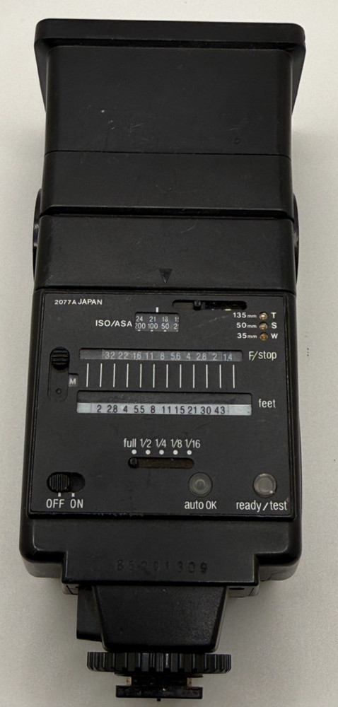 Sunpak Auto Zoom 333 Thyristor Electronic Flash Shoe Mount - Black - Untested