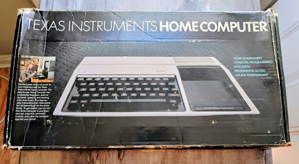 Vtg Texas Instruments TI-99/4A Home Computer Untested Power Supply RF Regulator