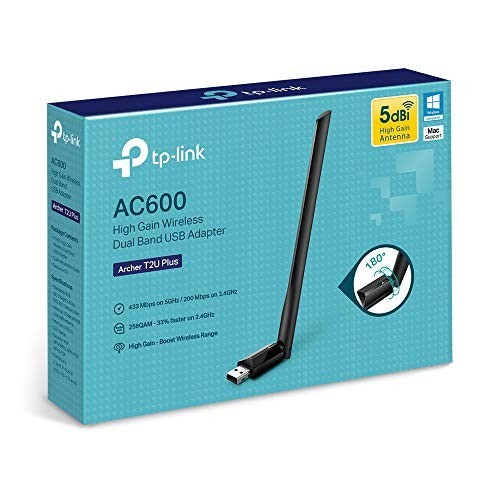 TP-Link AC600 USB WiFi Adapter for PC (Archer T2U Plus)- Wireless Network Adapte