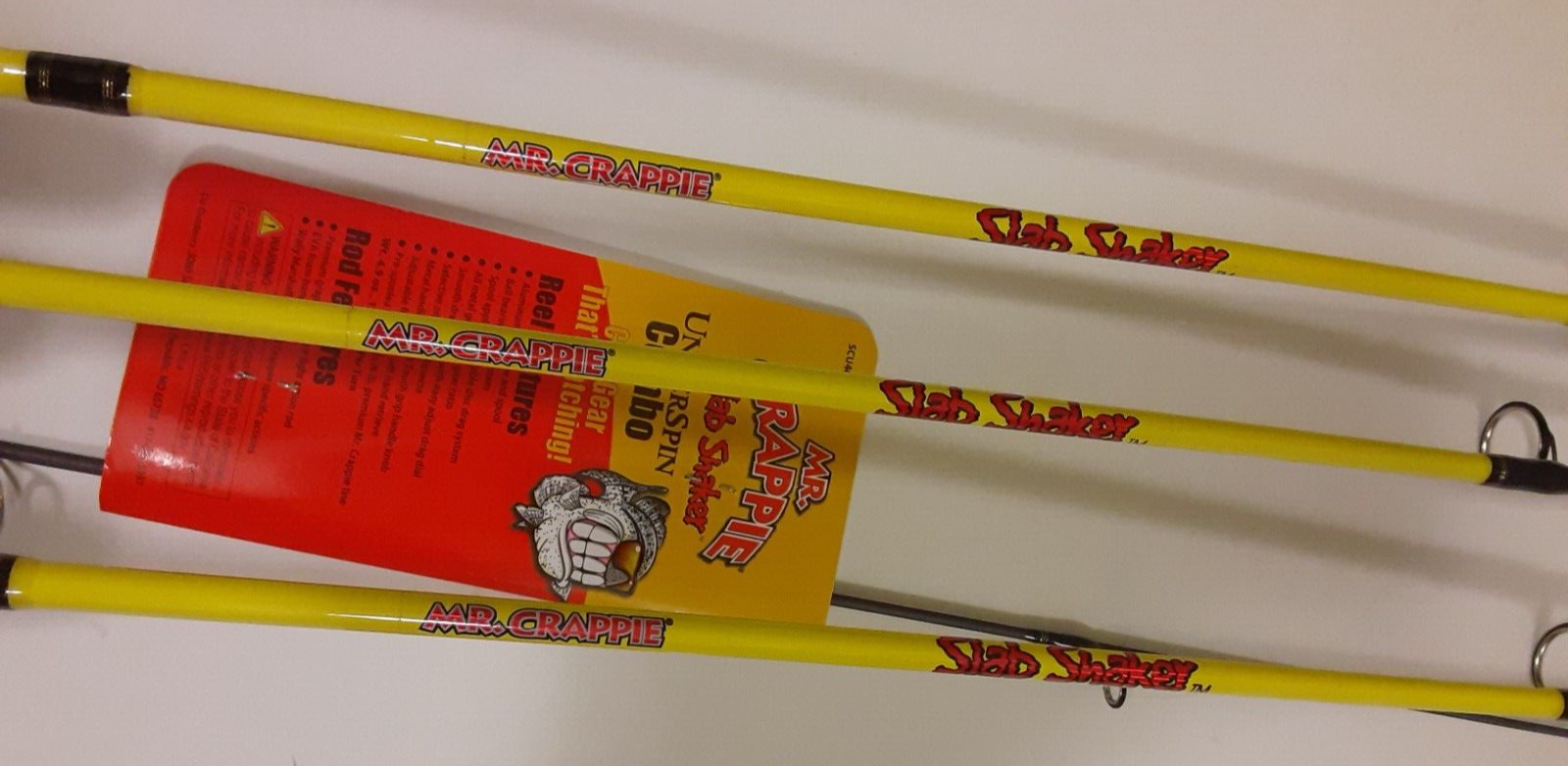 lot of 3 Lew's Mr Crappie slab shaker rod underspin reel Combo 4'6" Light / line