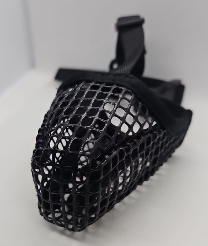 XS Dog Muzzle Mayerzon Breathable Mesh Black Adjustable