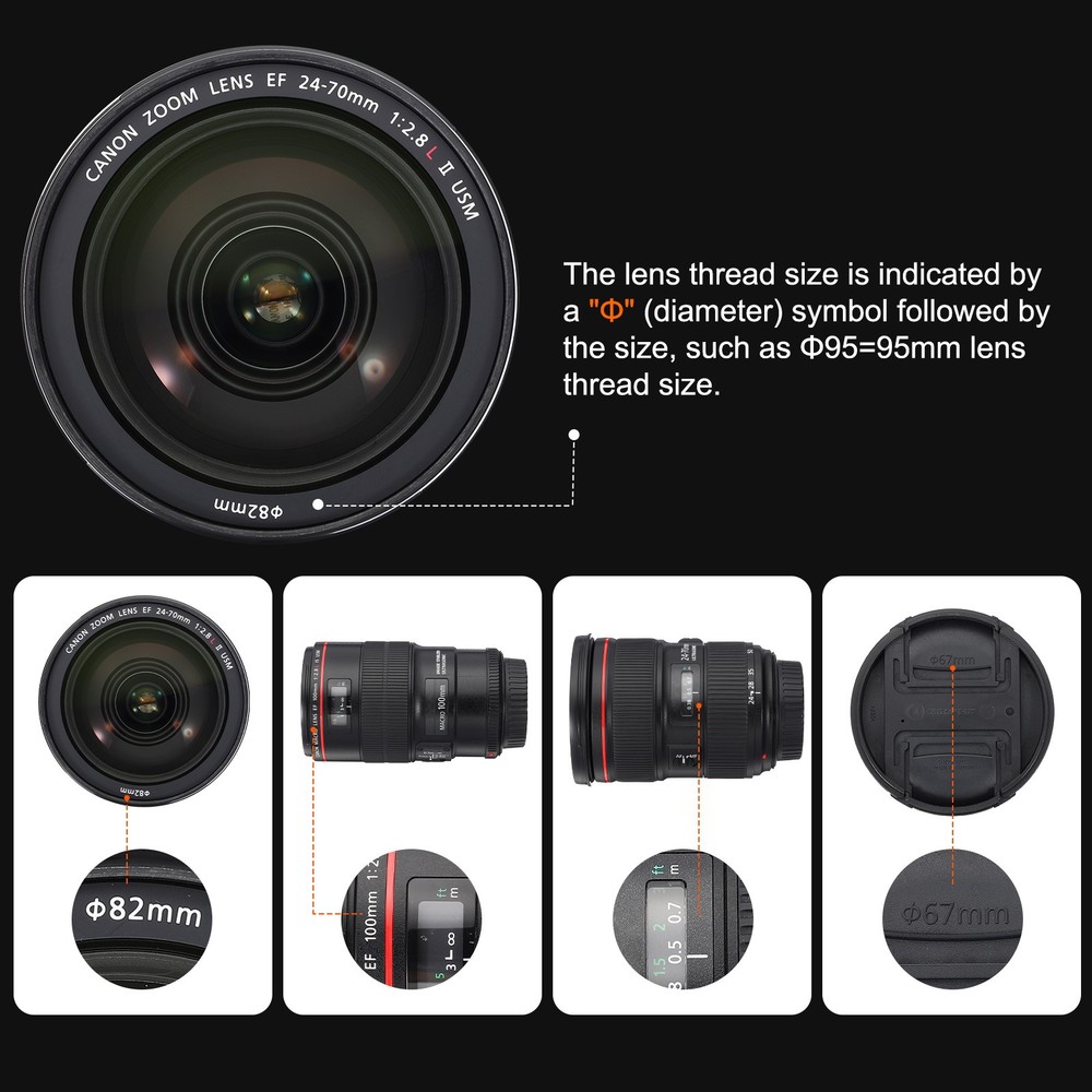 ND2-400 Lens Filter Variable Neutral Density Lens Filter 77mm 2 Pcs