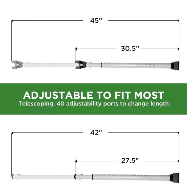 New Guard Dog Security DoorKeeper Adjustable Door Bar With Rubberized Base