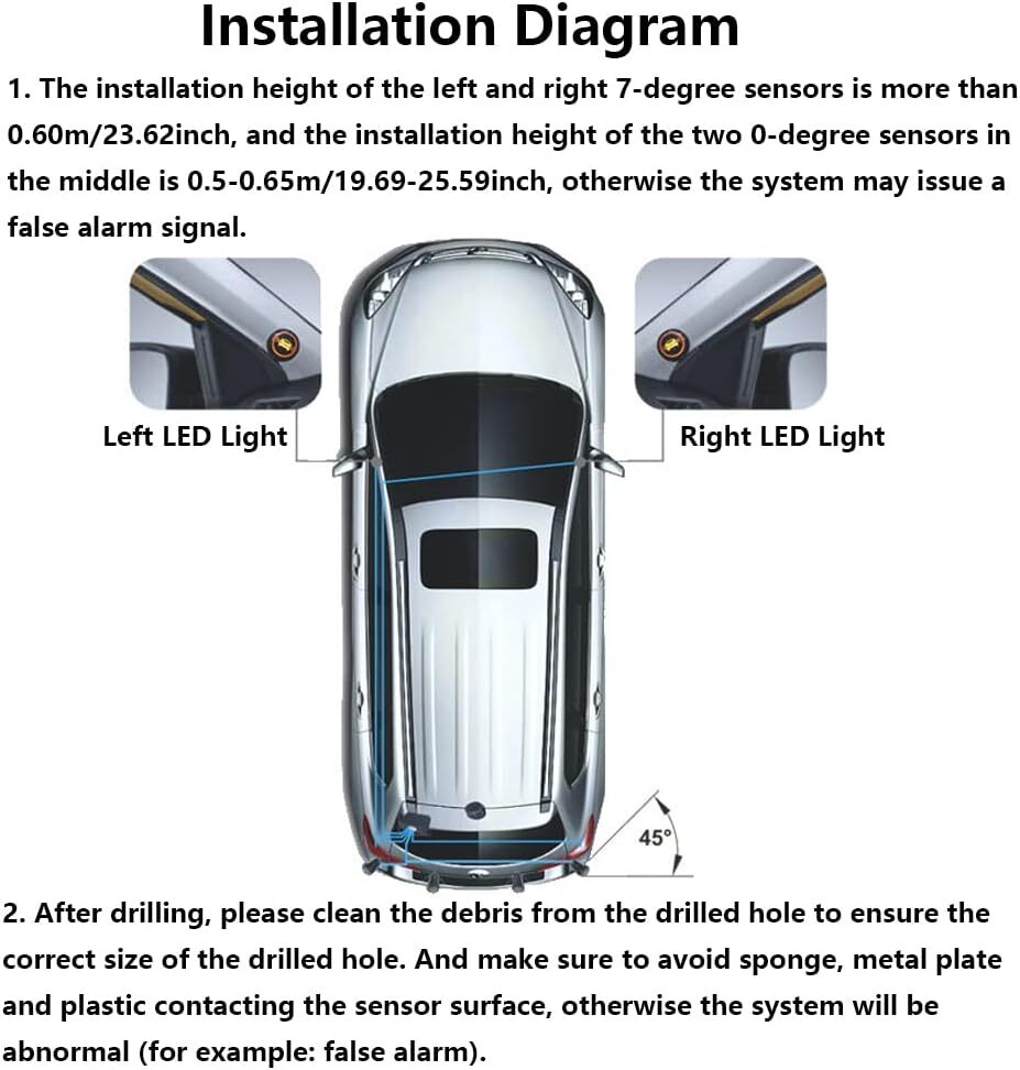 Universal 77Ghz Millimeter Wave Radar BSD Blind Spot Induction Detection System