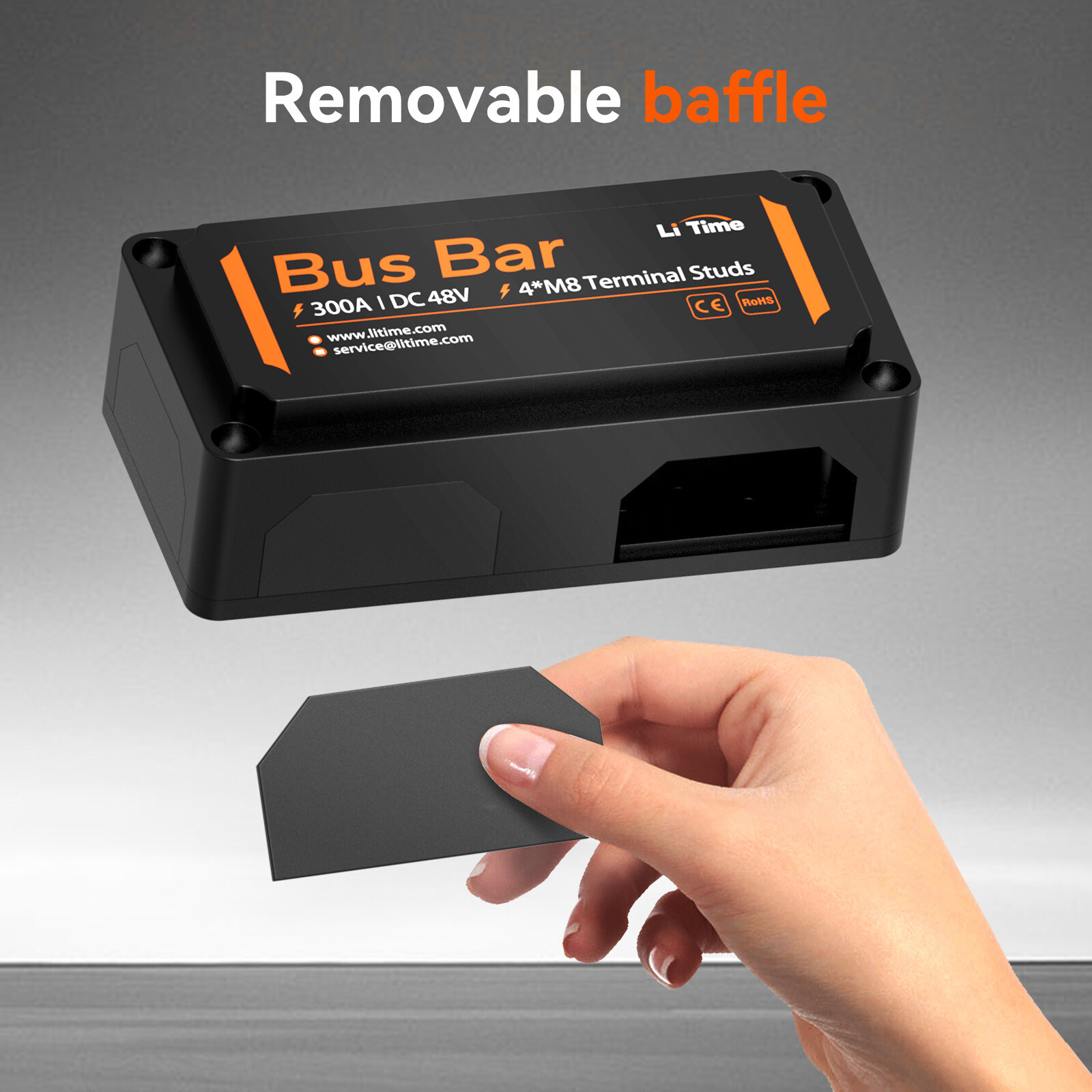 LiTime Bus Bar for LiFePO4 Battery High Voltage Current for Marine Solar Auto
