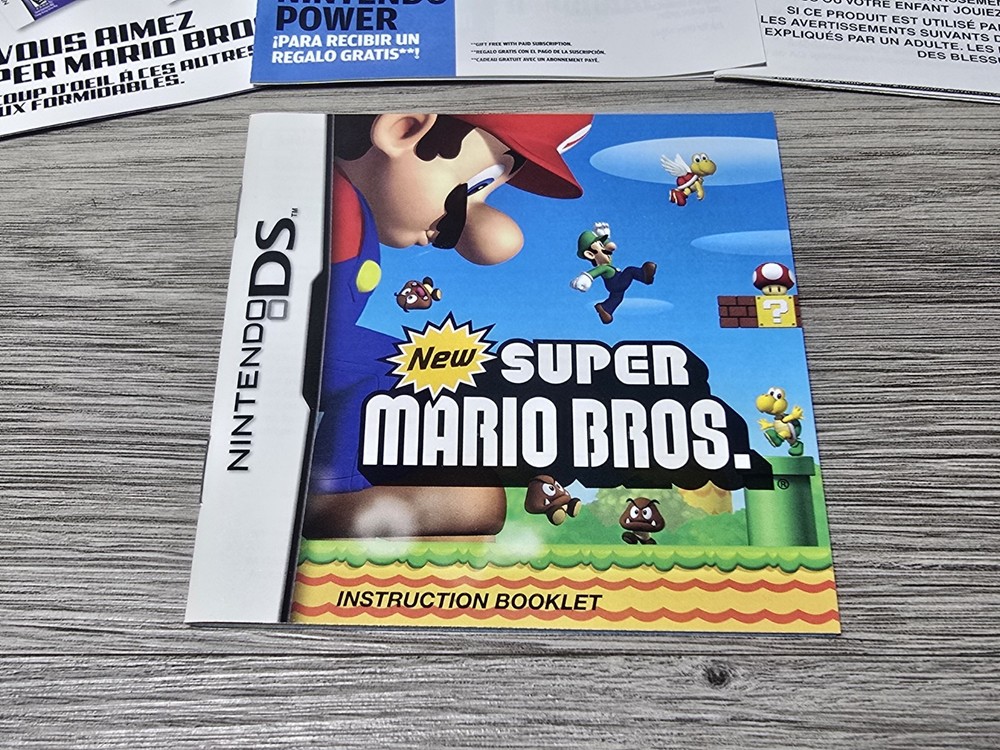 New Super Maro Bros Nintendo DS Case & Instructions Only