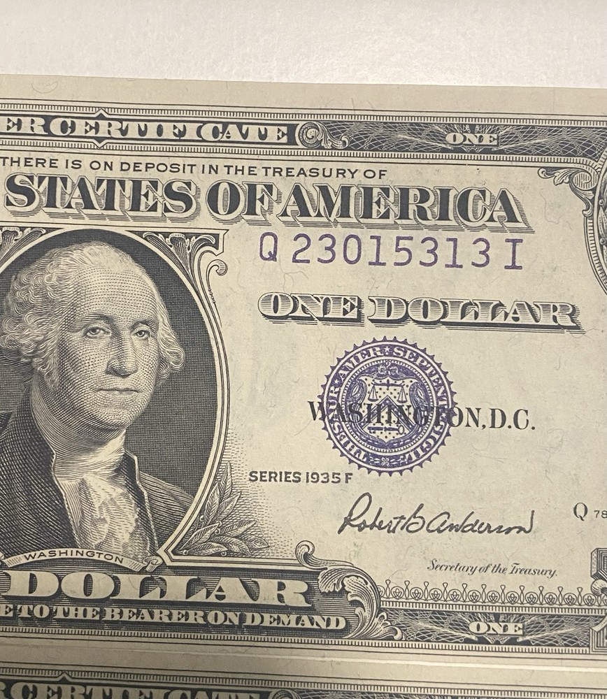 3 consecutive Error 1935C Miscut/Misaligned $1 Silver Certificate UNC！RARE！！