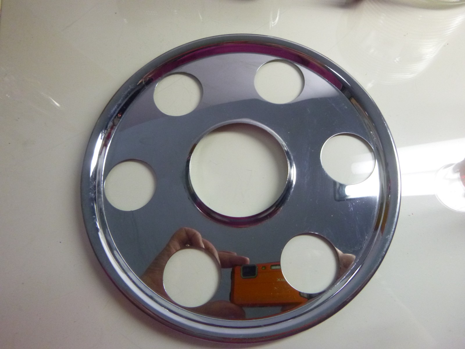 AS IS Vtg Park Sherman MCM Liquor Dispenser 6 Shot Glasses Rotating Chrome Tray