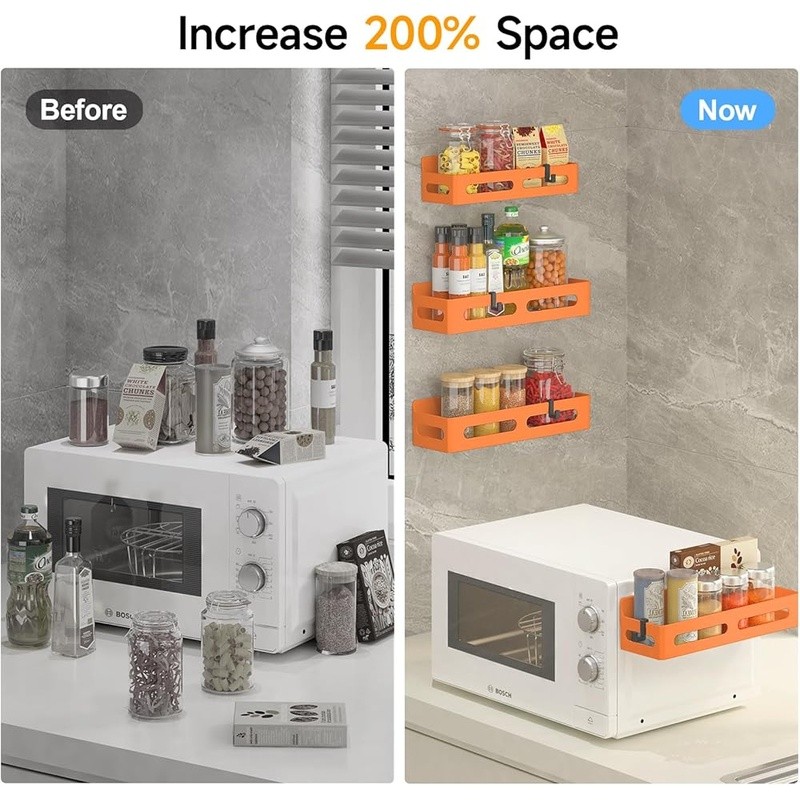 Magnetic Spice Rack Storage Organizer Refrigerator Space Saving Kitchen Solution