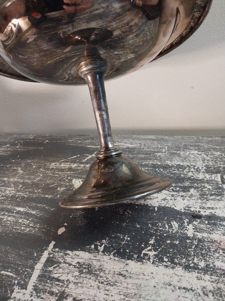 vintage pedestal silverplate candy dish