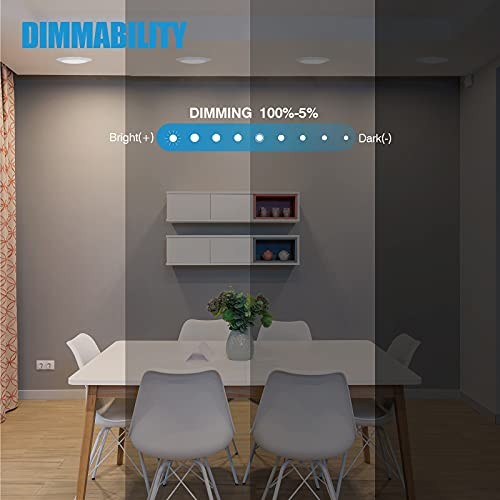 10 Pack 6 Inch LED 3000K Dimmable Flush Mount Ceiling Light - Warm White