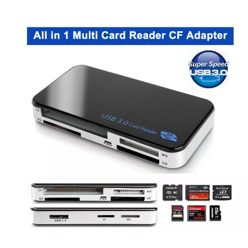 USB 3.0 Memory Card Reader Adapter 5GBPS Fit CF/TF/SD/Micro SD/XD/M2/MS Card LOT