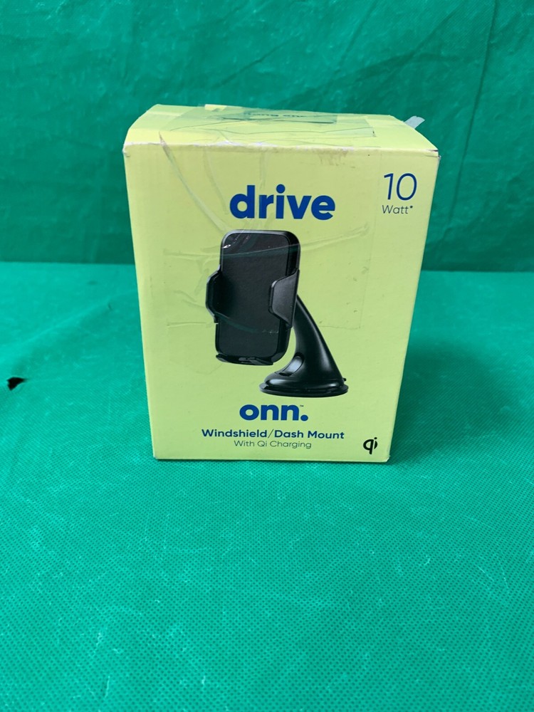 Onn Drive Windshield Dash Mount with Qi Charging 10Watt