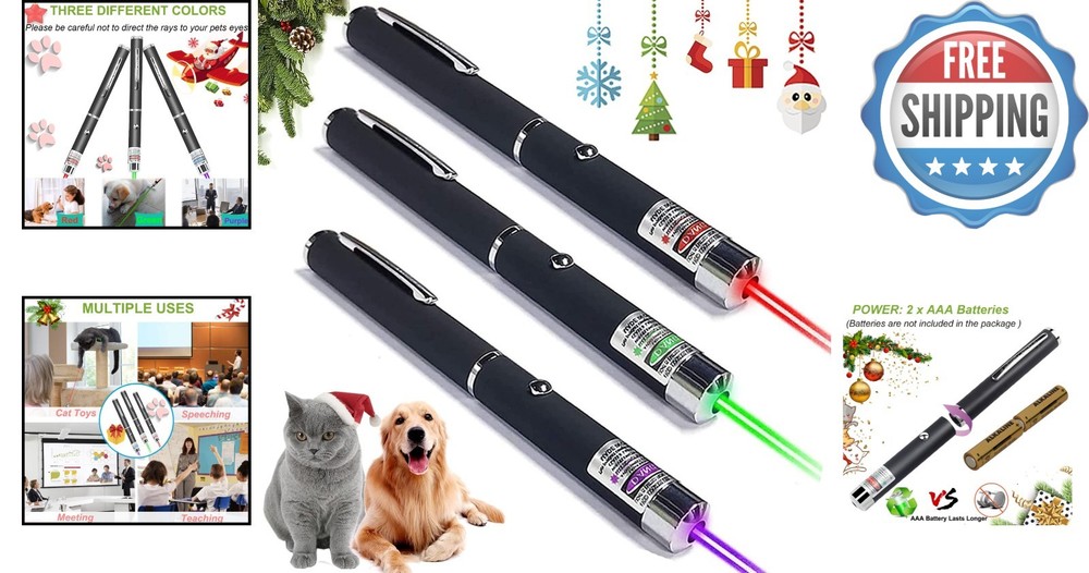 Durable Laser Pointer Toys for Cats & Dogs - Fun Training & Engagement