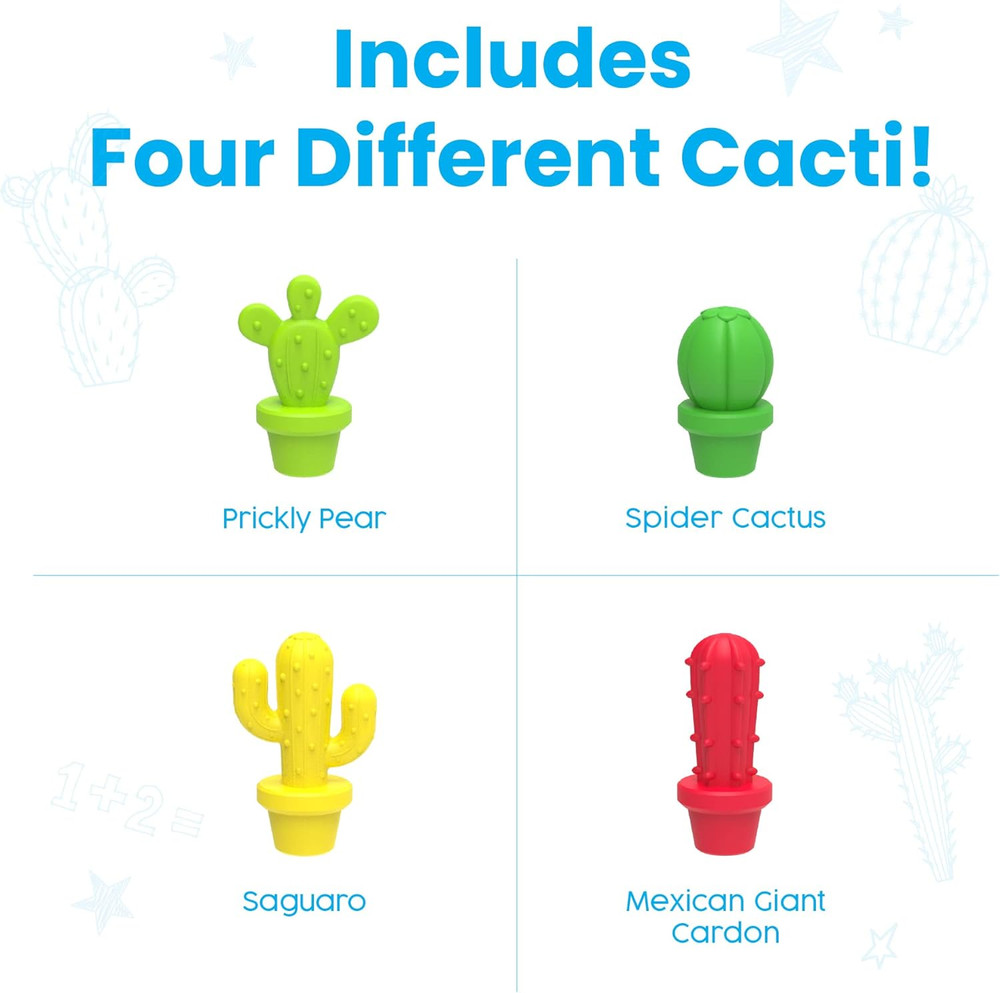 Cactus Counting Desert Math Activity Set, Ten Frame Math Manipulatives, Color Co