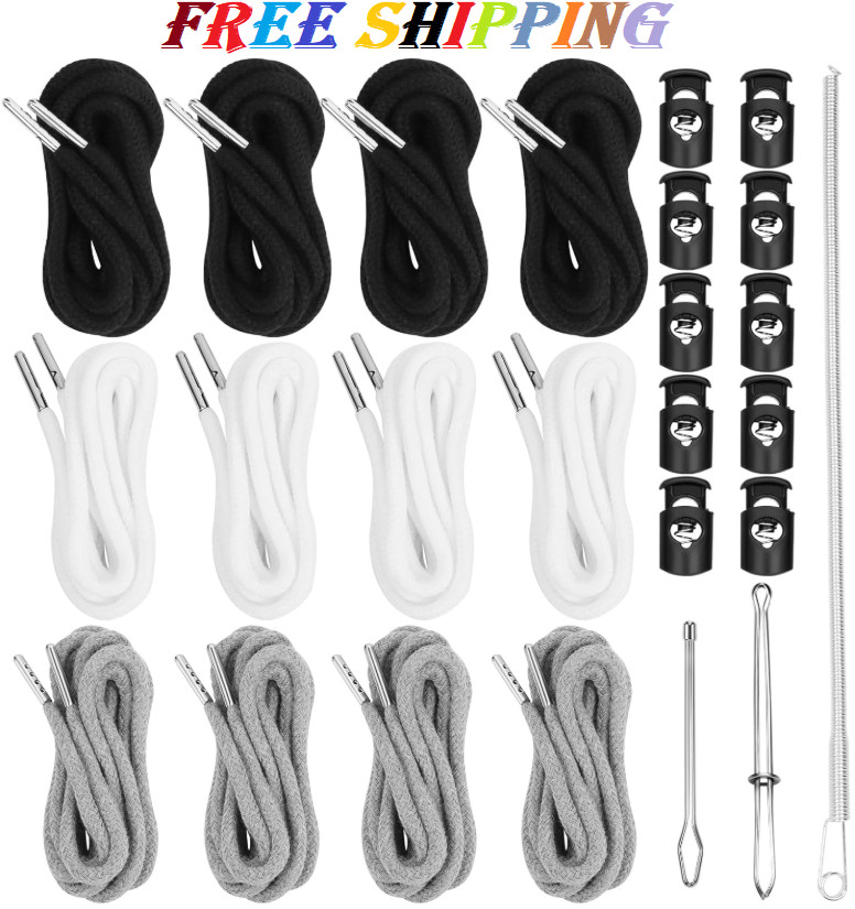 12PCS Drawstring Cord, 57 Inch Drawstring for Sweatpants, Drawstrings Replacemen