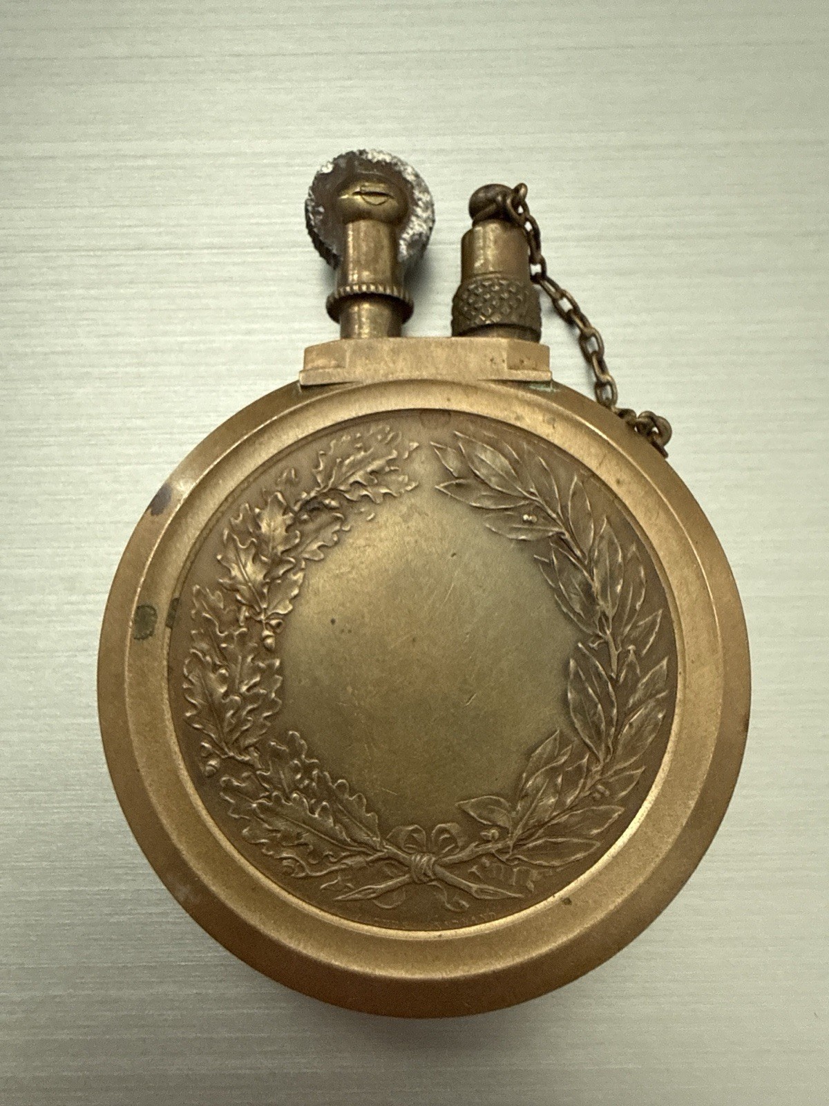 Signed Edge C. Puller French WWI Commemorative Art-bronze Trench Lighter. Rare