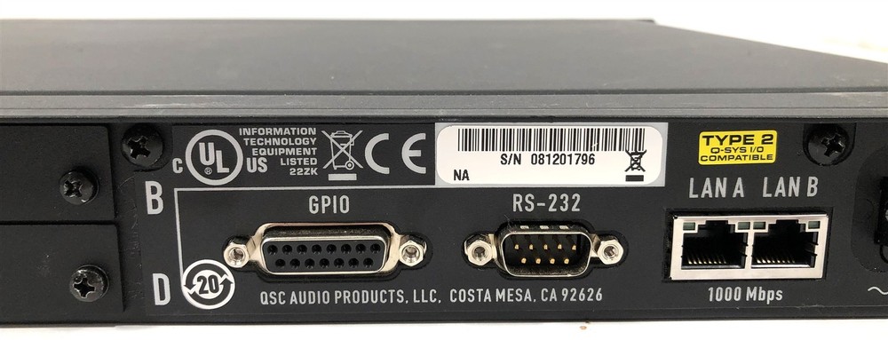 QSC Q-SYS I/O Frame Type 2 Network Interface w/ 2x CIML4 Modules