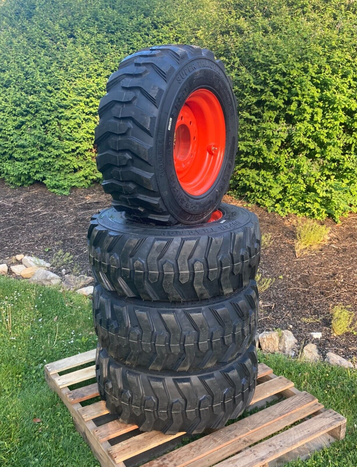 4-12-16.5 Skid Steer Tires/Wheels for Bobcat S220, S250, S300, S630, S650 & more