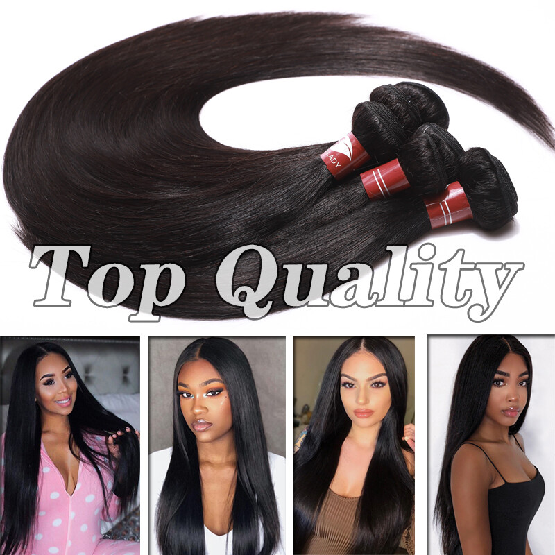 3Bundles/300G Brazilian Virgin Human Hair Extensions Weave Wefts Straight Wavy A