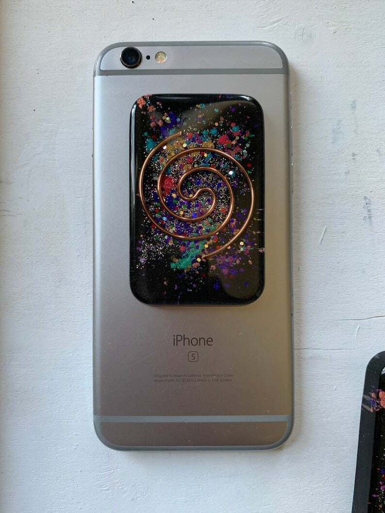 Orgonite® Cell Block - RAINBOW GALAXY Cell Phone EMF Shield - Orgone Generator®