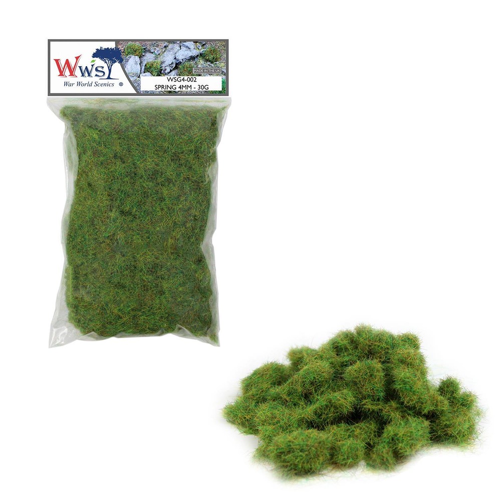 WWS 4mm Spring Static Grass | DIFFERENT SIZES | WSG4 | Model Scenery Material
