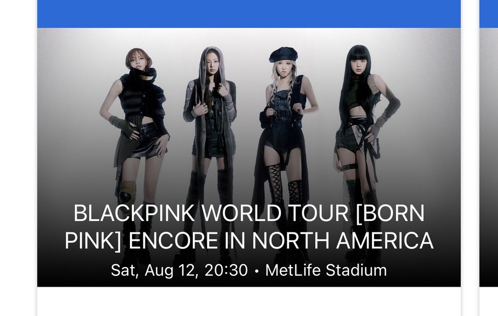 blackpink concert ticket