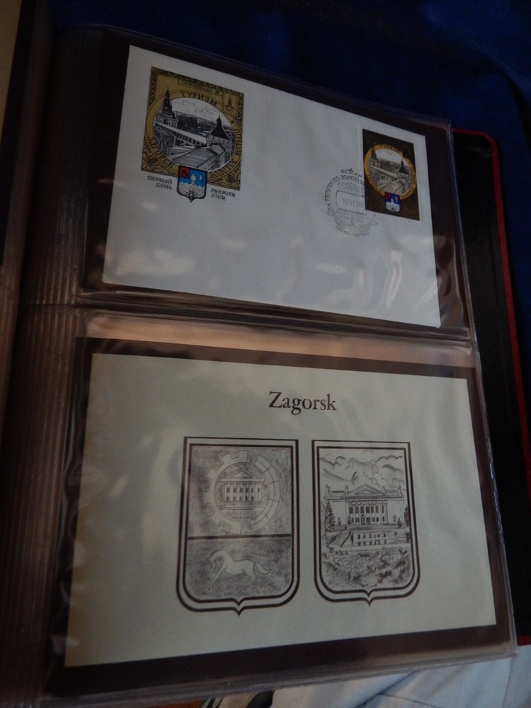 Olympics '80 Russia USSR stamp album 79 FDC sheets COMPLETE w/ Dust cover