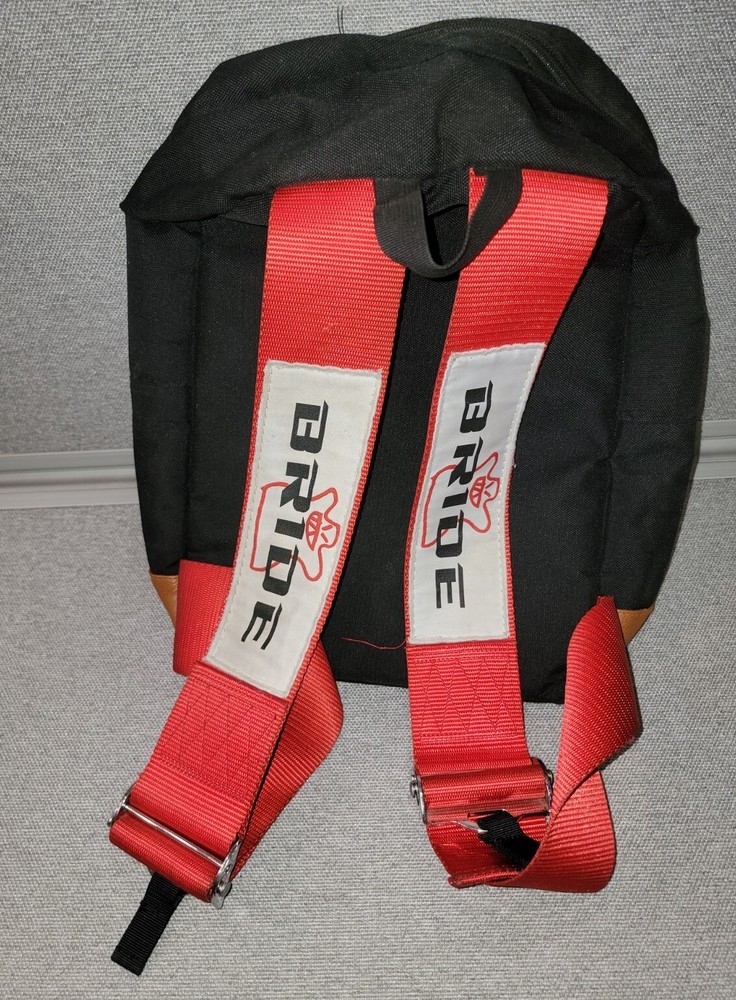 JDM Bride Racing Backpack Red Adjustable Racing Harness Shoulder Straps