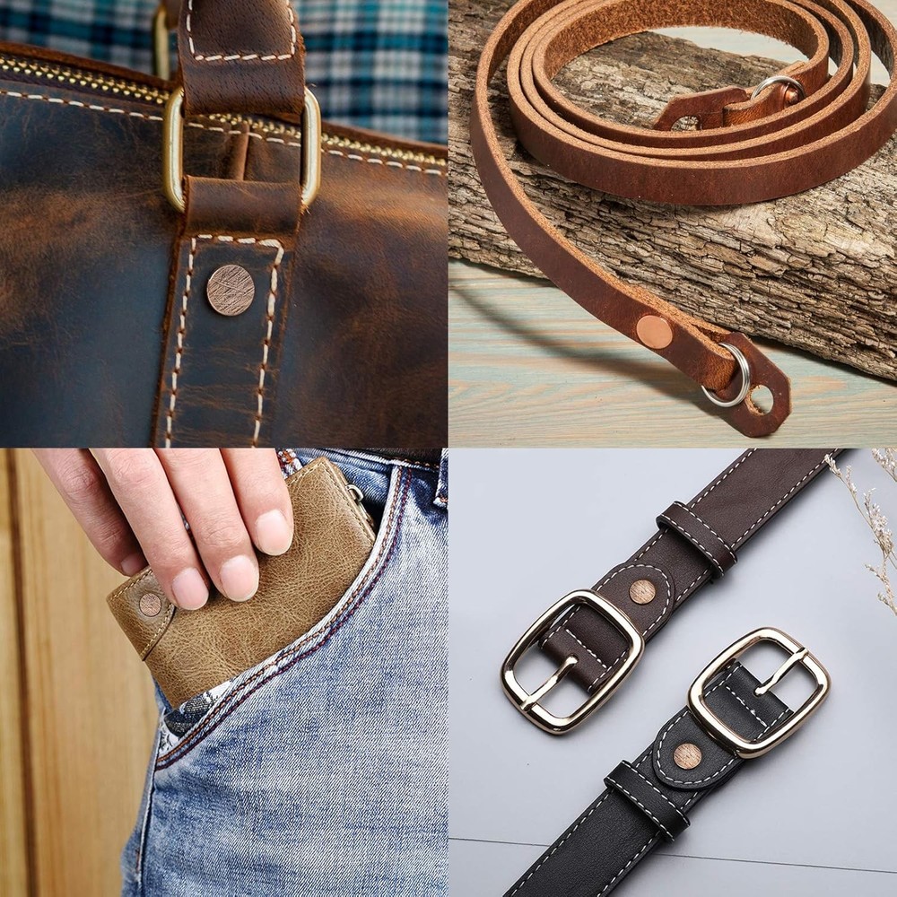 Copper Rivets and Burrs Leather Rivet Fastener Setting Tool 84Pcs