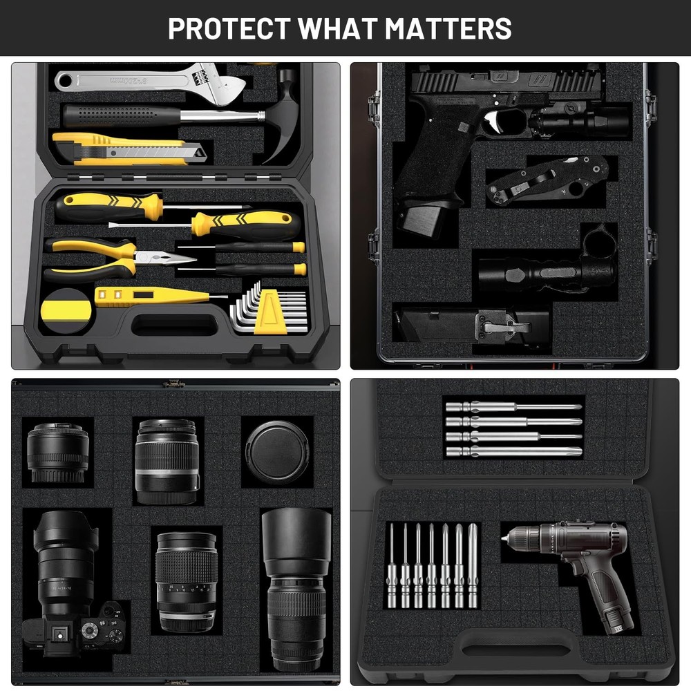 8 Pcs DualThickness Case Foam Insert Kit Pick Pluck Protective Layer Tool